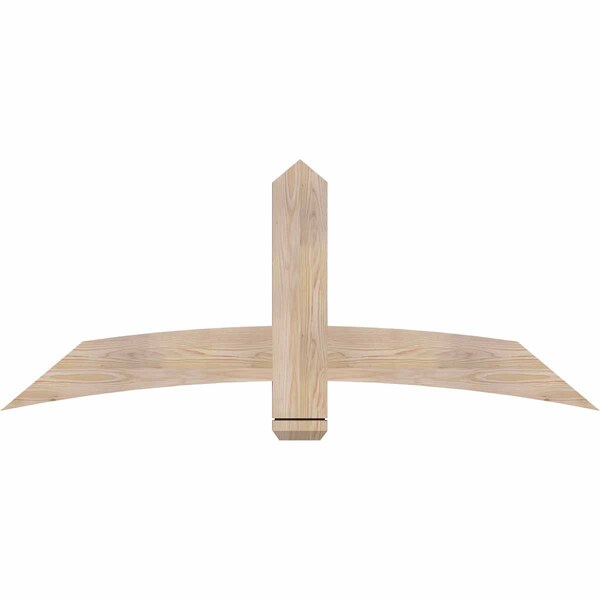 Ekena Millwork Bellingham Smooth Timber Gable Bracket, Douglas Fir, 60"W x 25"H x 1 1/2"D x 5 1/2"F, 10/12 Pitch GBW060X25X0206BEL00SDF - main